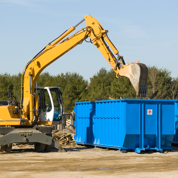 are there any restrictions on where a residential dumpster can be placed in Mountain View Acres California